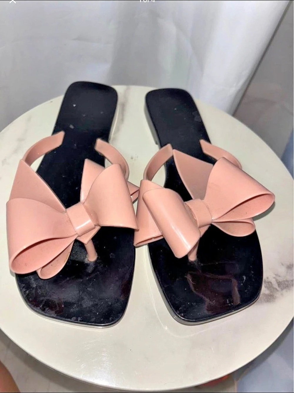 Melissa Harmonic Bow Jelly Flip Flop Sandals, Pink & Black